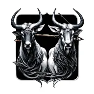Taurus And Libra tattoo design idea