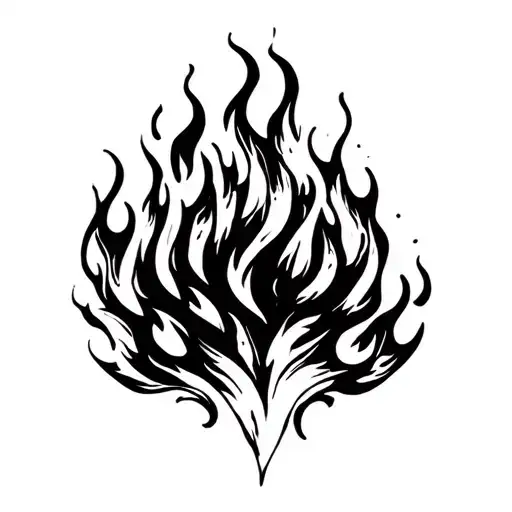 Fire flame tattoo design idea