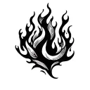 Fire flame tattoo design idea