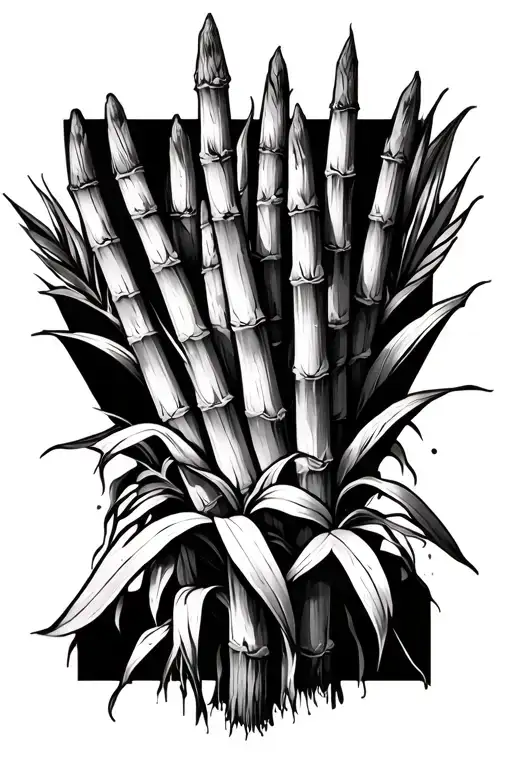 sugarcane tattoo design idea
