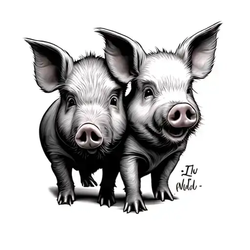 3 Little Pigs tattoo design idea
