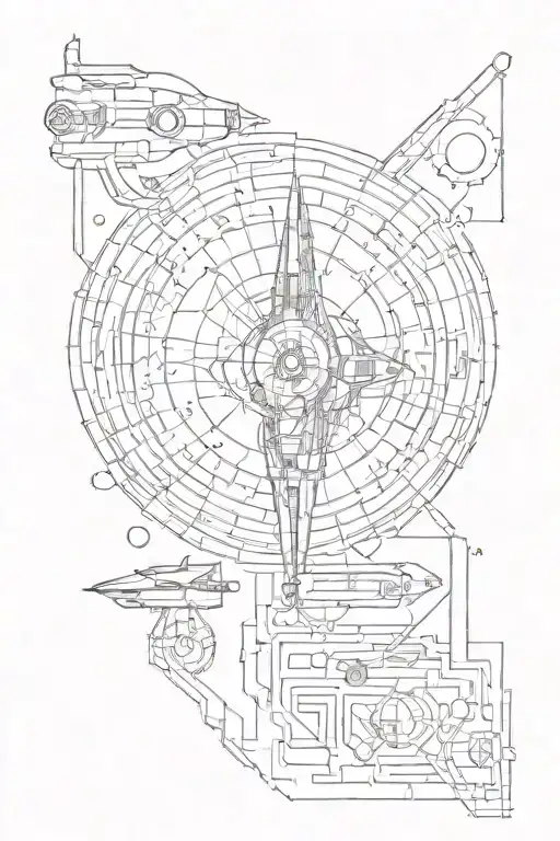 Star chart, spaceship, Mass Effect N7 tattoo design idea