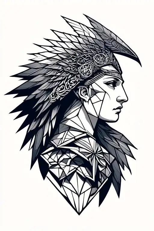Scottish Valkyrie tattoo design idea