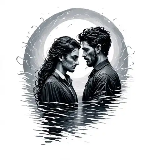 thumbprints, masculine, couples, resilience, still standing through the storm, long lasting tattoo design idea