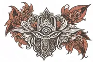 Hamsa symbol tattoo design idea