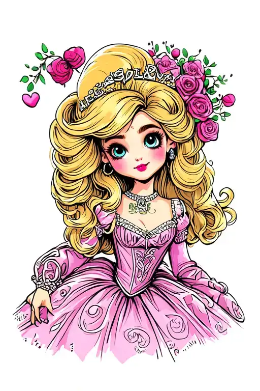 daddys princess with a binki tattoo design idea