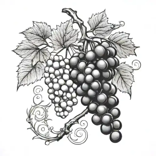 grapevine tattoo design idea