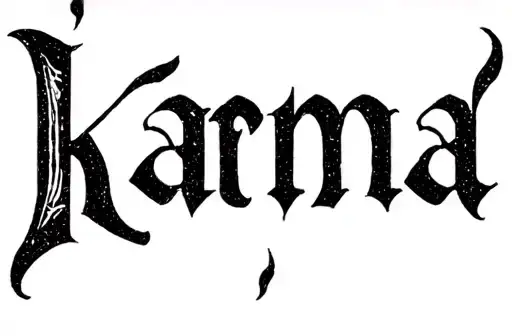 "Karma" tattoo design idea