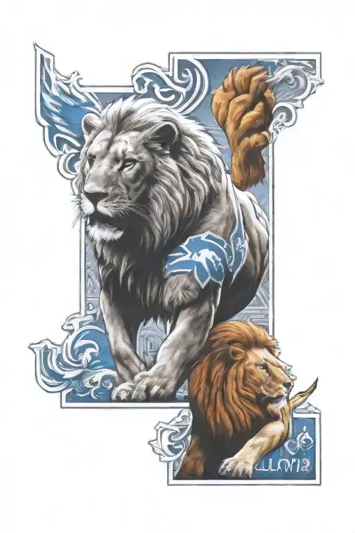detroit lions tattoo design idea