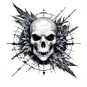 cybersigilism blackwork flash tattoo design idea