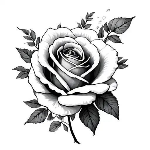 grace Jade rose tattoo design idea