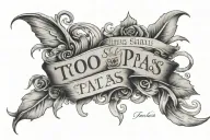 this too shall pass written tattoo design idea