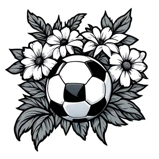 soccer patches are flowers tattoo design idea