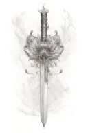 Scottish, claymore sword, thistle tattoo design idea