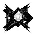 crossroads between heaven and hell tattoo design idea