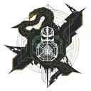 Sith empire with uroboros snake tattoo design idea