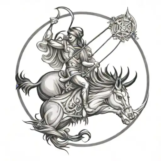 Sagittarius And Capricorn tattoo design idea