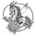 Sagittarius And Capricorn tattoo design idea