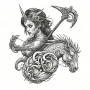 Sagittarius And Capricorn tattoo design idea