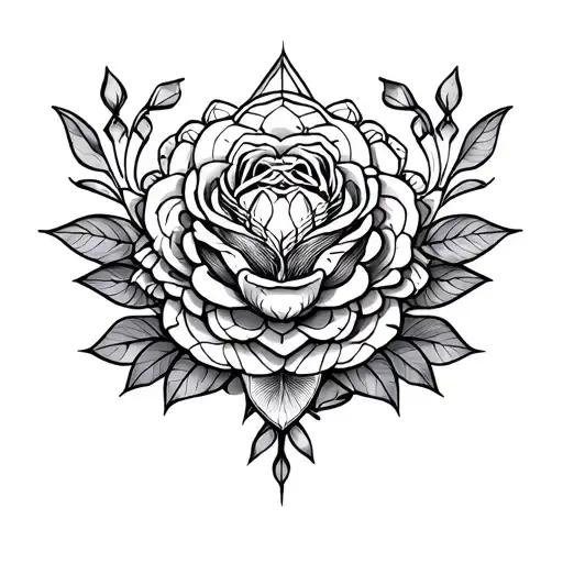 cobra, roses,butt and geometric mandala designs inspired tattoo design idea