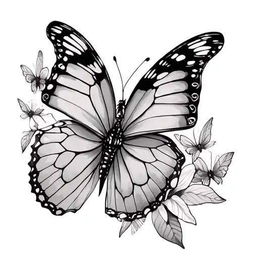 I want a tattoo for my nana who passed away. She loved butterflies and we used to watch the movie Coraline all the time. tattoo design idea