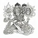 apsara dancer tattoo design idea