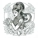 apsara dancer tattoo design idea