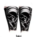 bio mechanical leg sleeve tattoo design idea