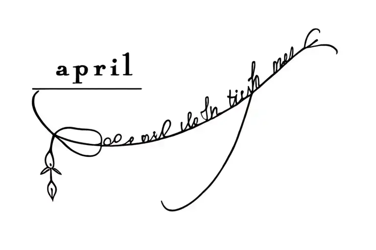 april birth month tattoo design idea