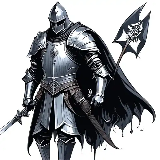 templar knight tattoo design idea