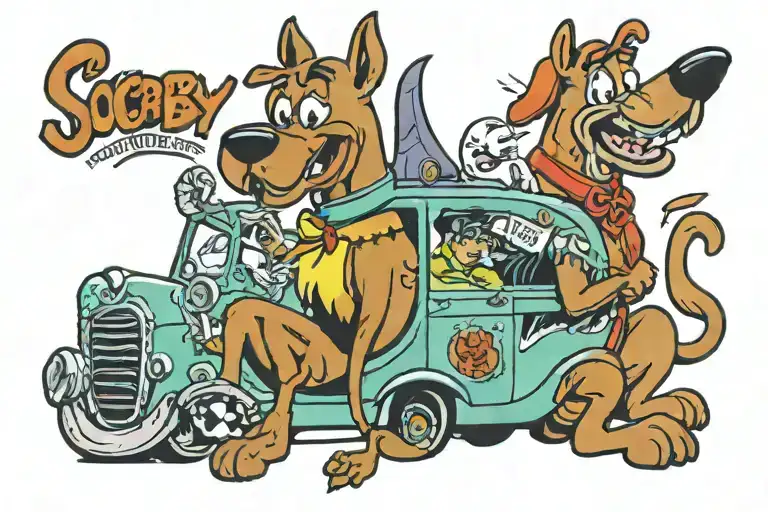 inappropriate Scooby doo tattoo design idea