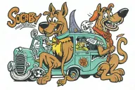 inappropriate Scooby doo tattoo design idea