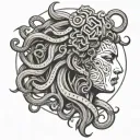 medusa head tattoo design idea