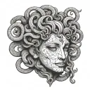 medusa head tattoo design idea
