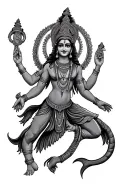 Lord Vishnu Nataraja tattoo design idea
