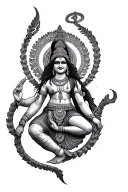 Lord Vishnu Nataraja tattoo design idea