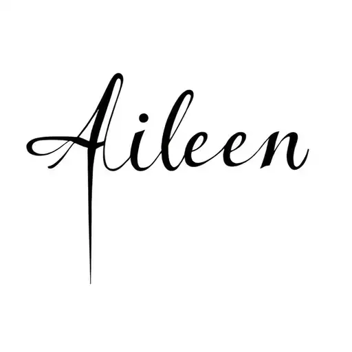 name Aileen gothic style tattoo design idea