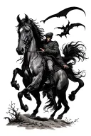 headless horseman tattoo design idea