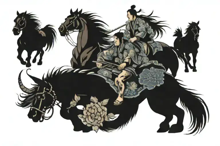 4 horsemen tattoo design idea
