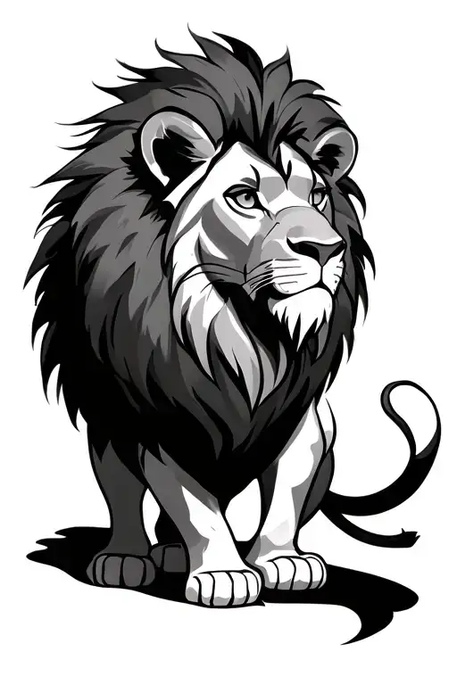 Lion King, cos^2 (x) tattoo design idea