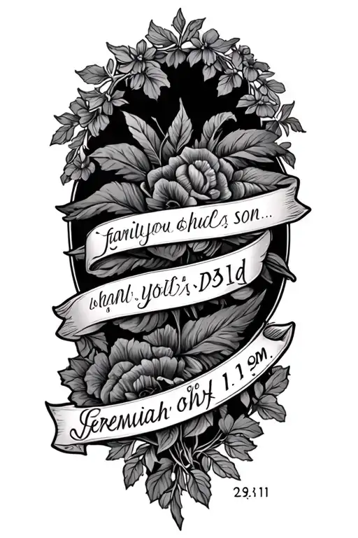 "Jeremiah 29:11" christian tattoo family son dad daughter mom tattoo design idea