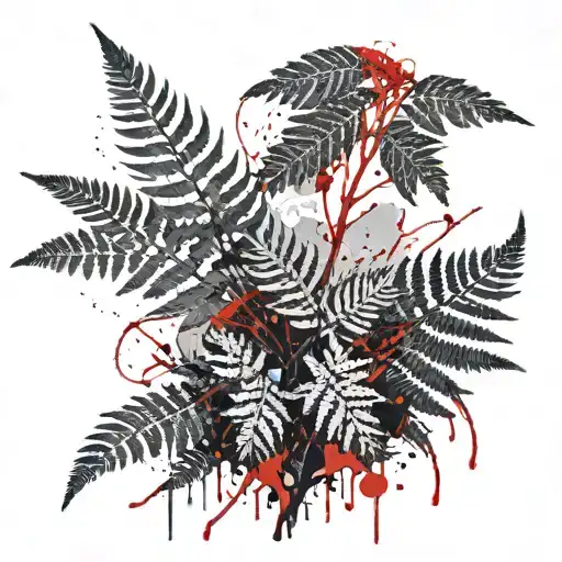fern tattoo design idea