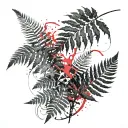 fern tattoo design idea