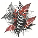 fern tattoo design idea
