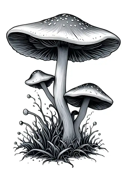 fungus tattoo design idea