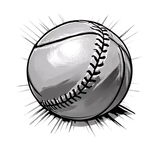 A basketball and baseball merging together, with a nod to the Los Angeles Dodgers tattoo design idea