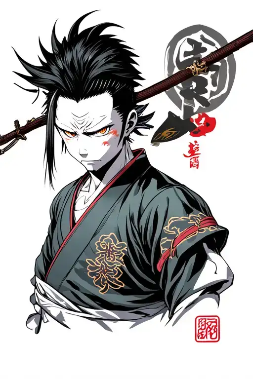 Toji Fushiguro Jujutsu tattoo design idea