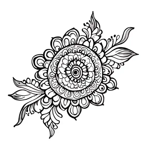 henna pattern tattoo design idea