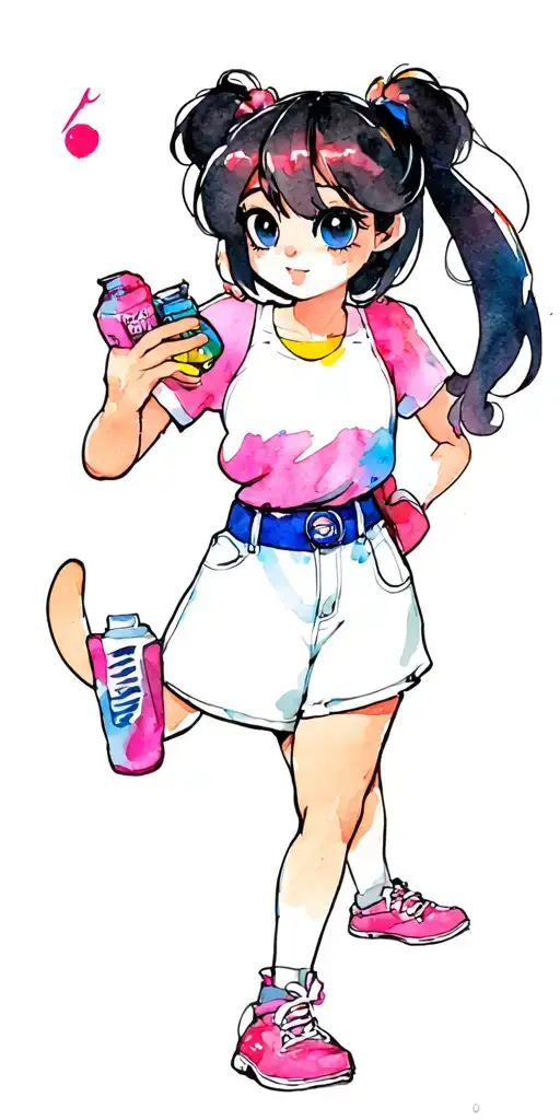 90s cartoon characters tattoo design idea