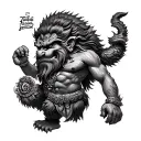 Narasimha tattoo design idea